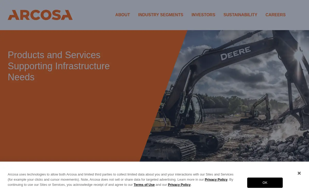 Homepage of Arcosa Crushed Concrete, LLC