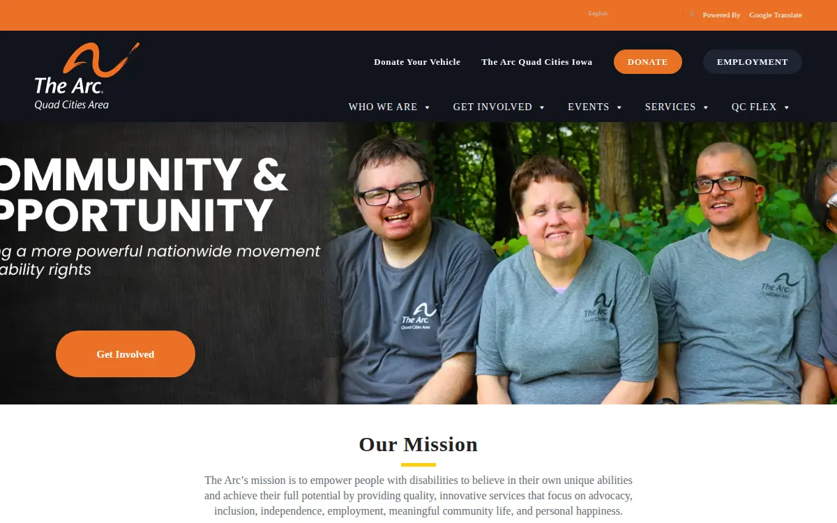 Homepage of The Arc of the Quad Cities Area