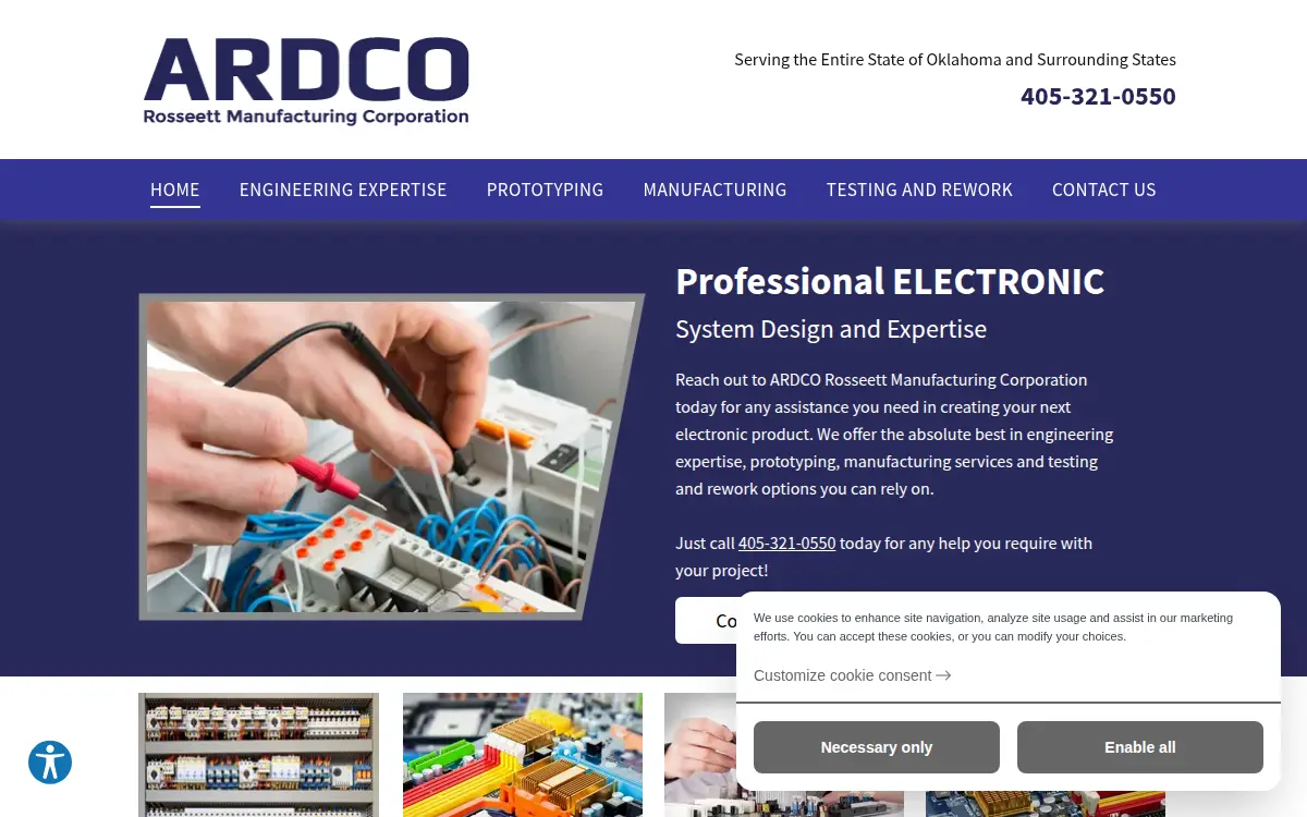 Homepage of Rosseett Manufacturing, INC.