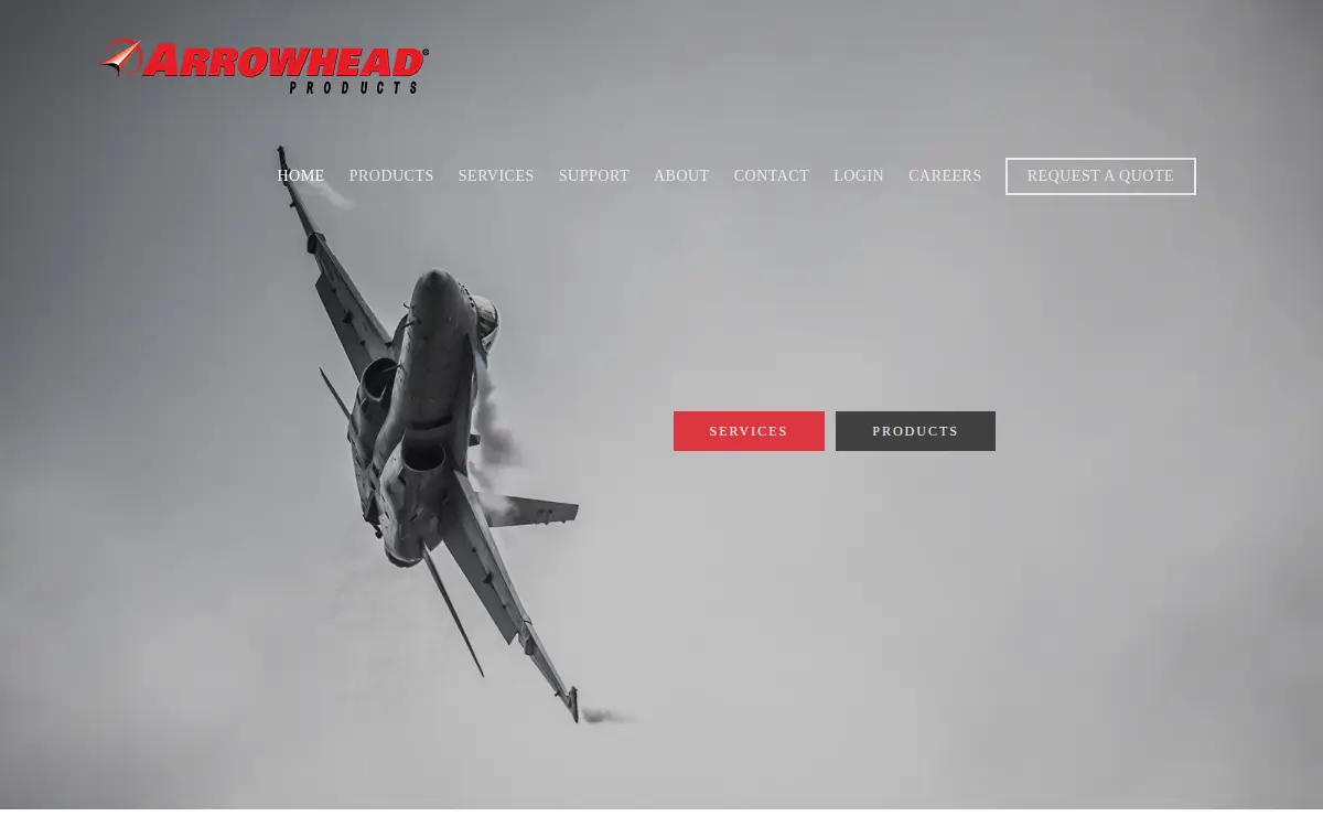 Homepage of Arrowhead Products CORP