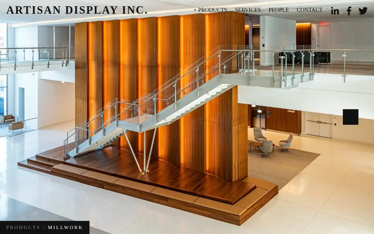 Homepage of Artisan Display, INC.