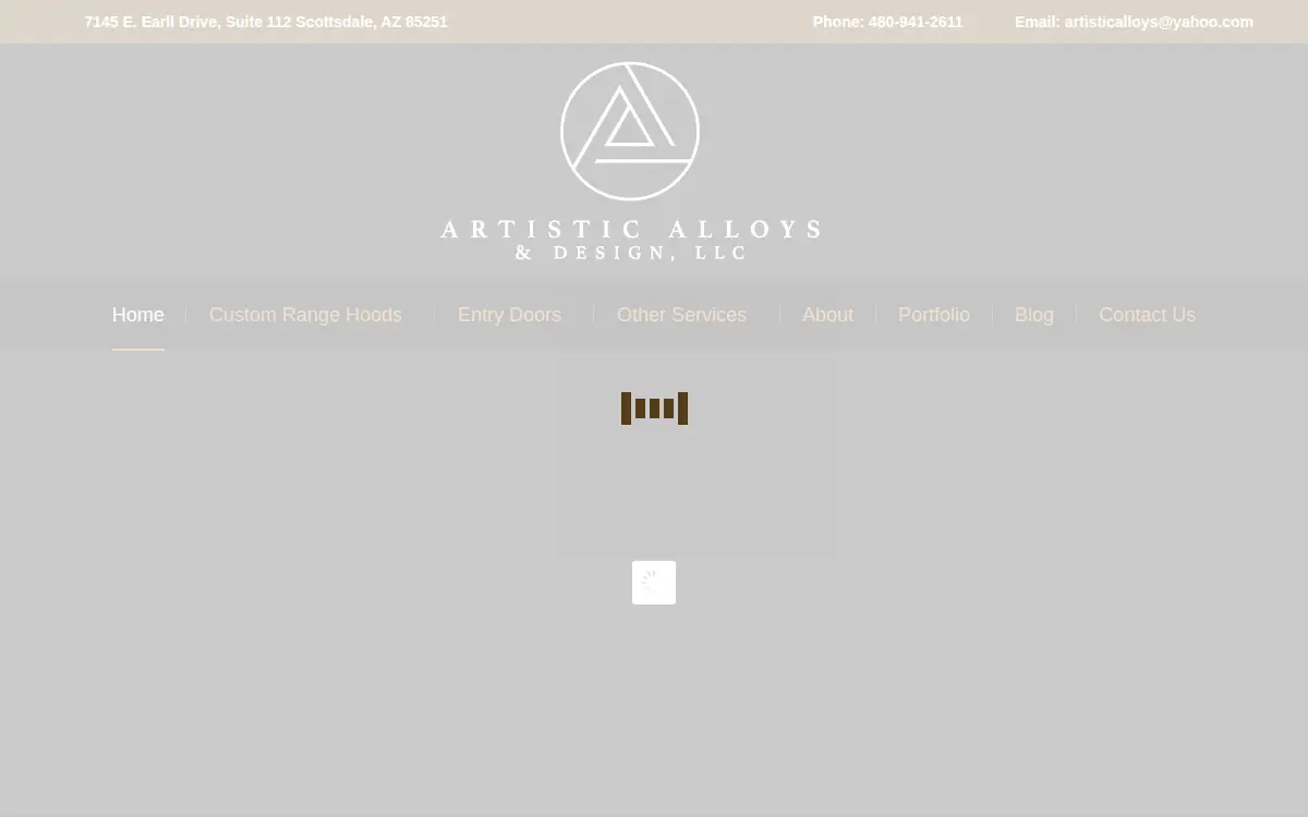 Homepage of Artistic Alloys & Design LLC