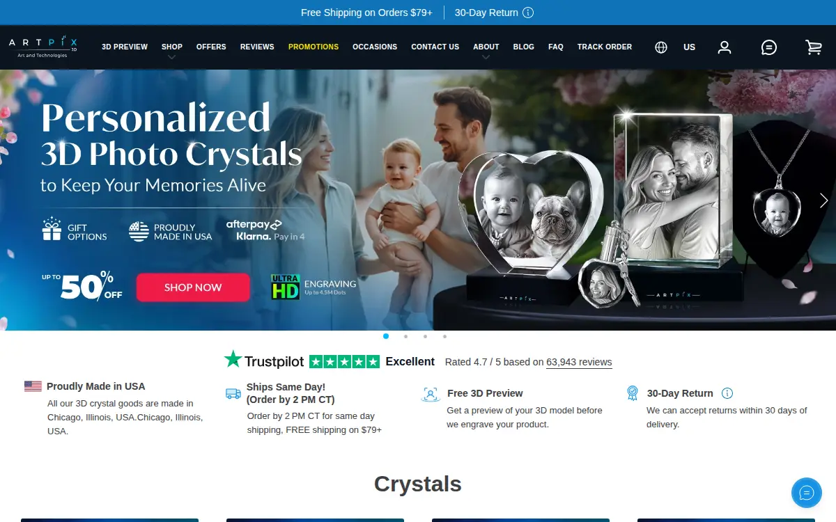 Homepage of Artpix LLC