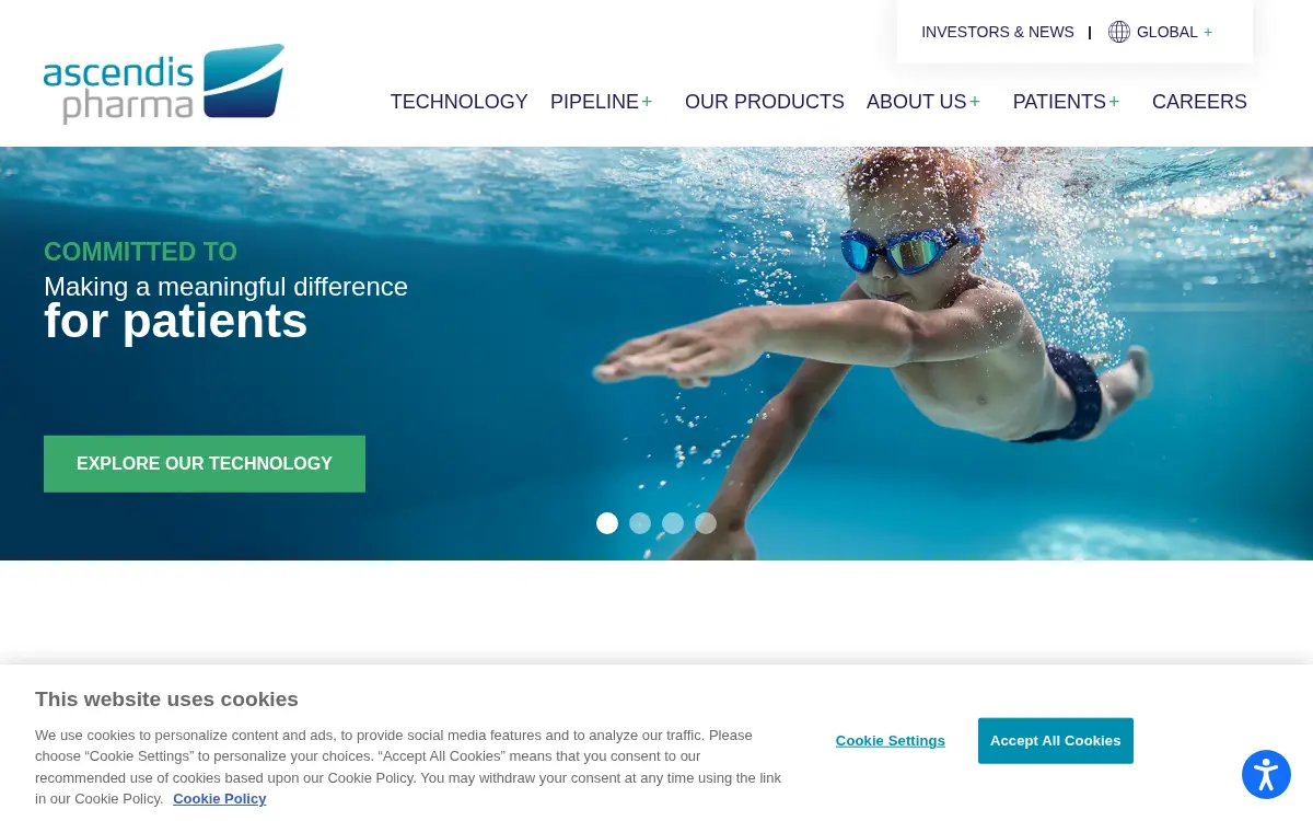 Homepage of Ascendis Pharma Endocrinology, INC.