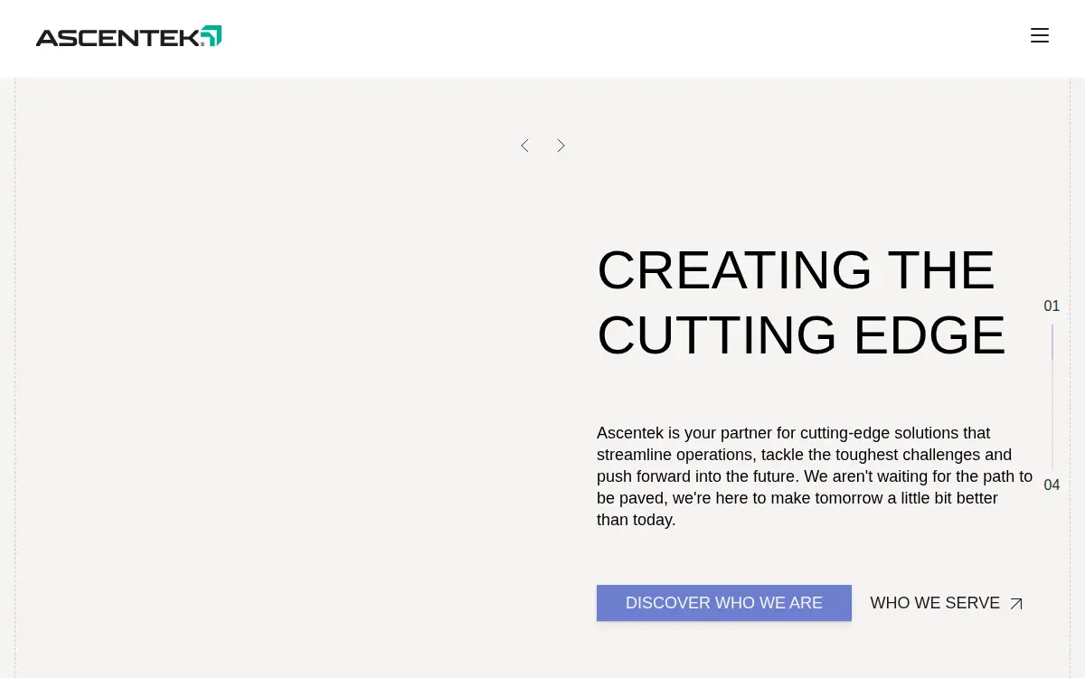 Homepage of Ascentek, INC.
