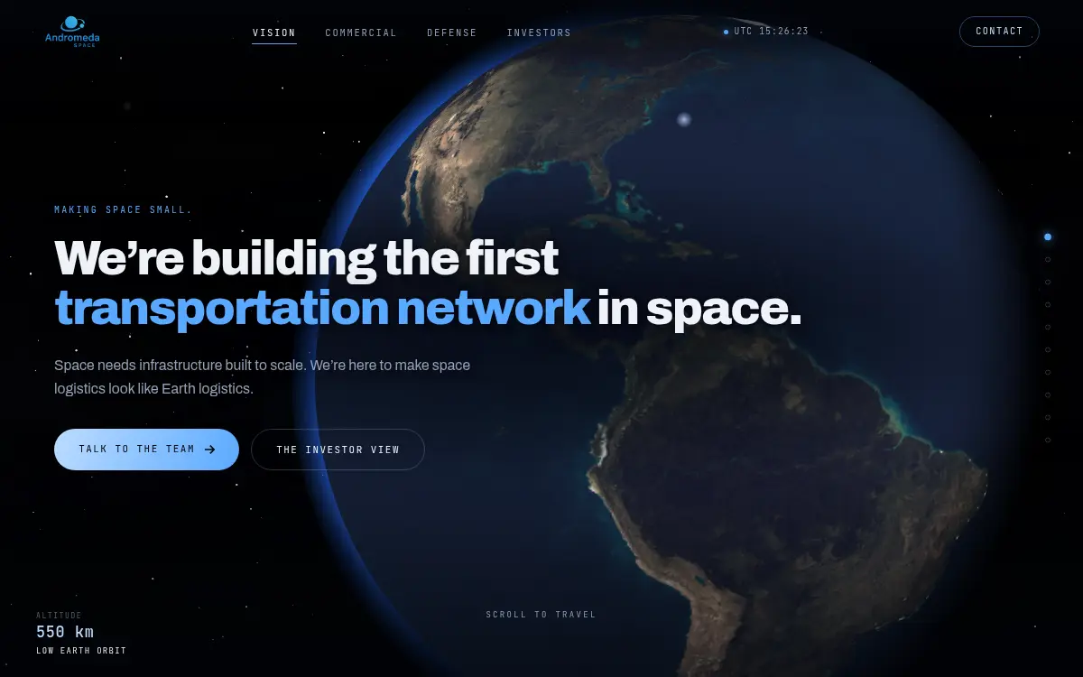 Homepage of Andromeda Space CORP