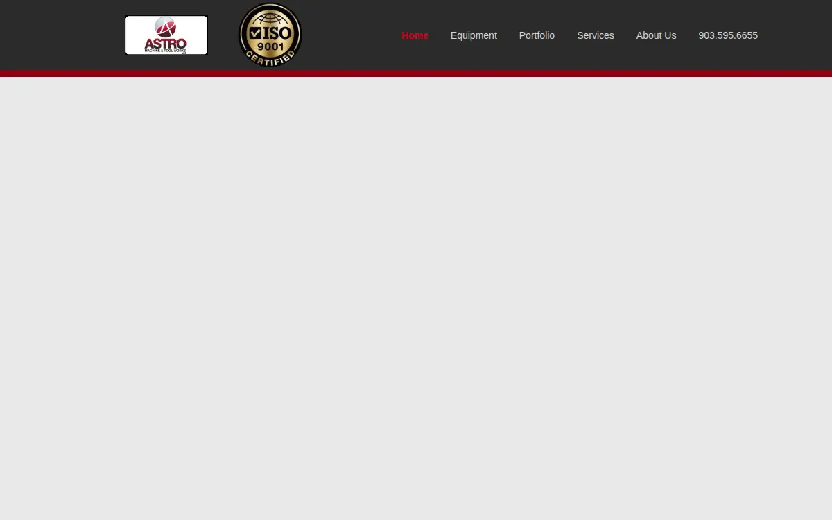 Homepage of Astro Machine & Tool Works, LLC