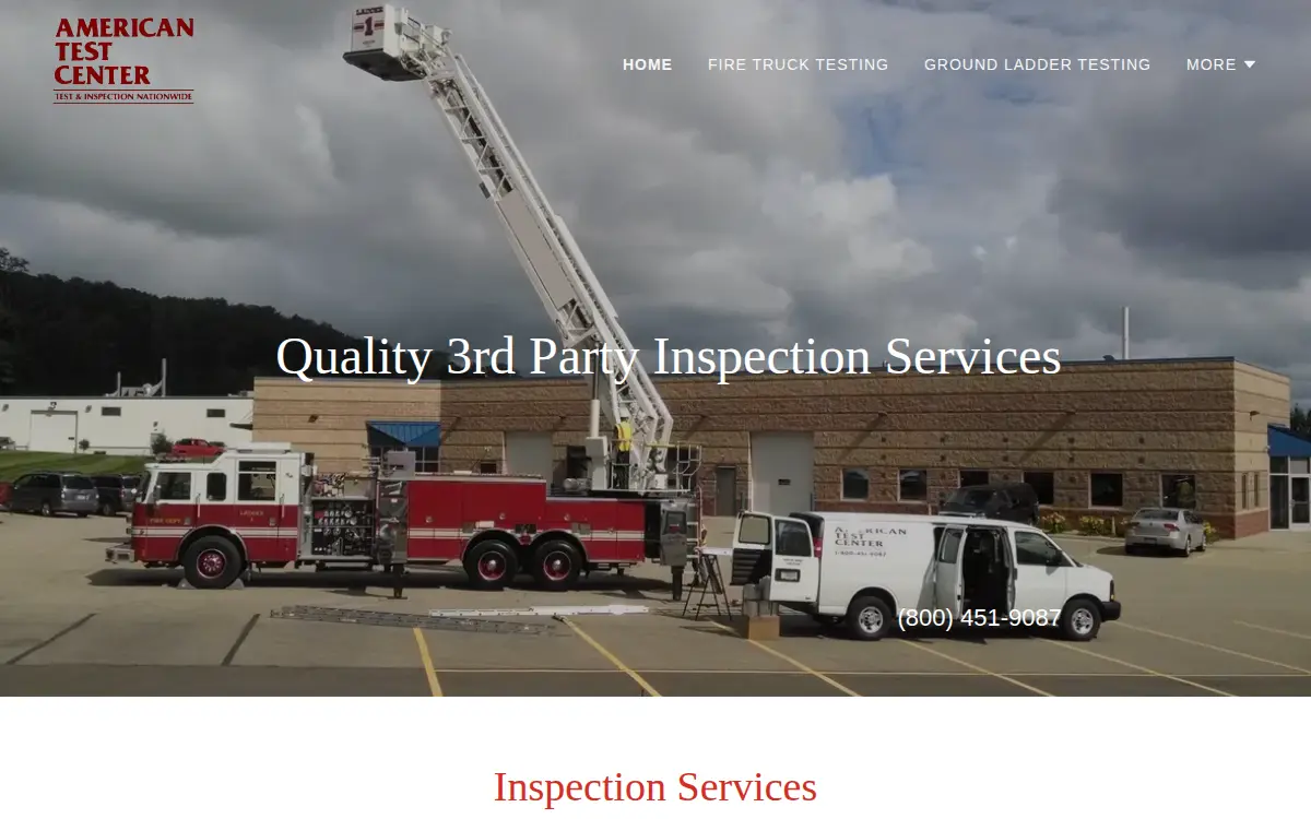 Homepage of American Test Center, INC