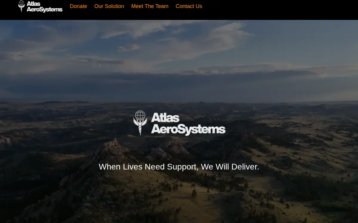 Homepage of Atlas Aerosystems LLC