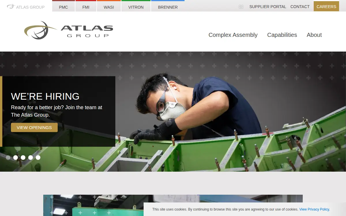 Homepage of Brenner Aerostructures, LLC
