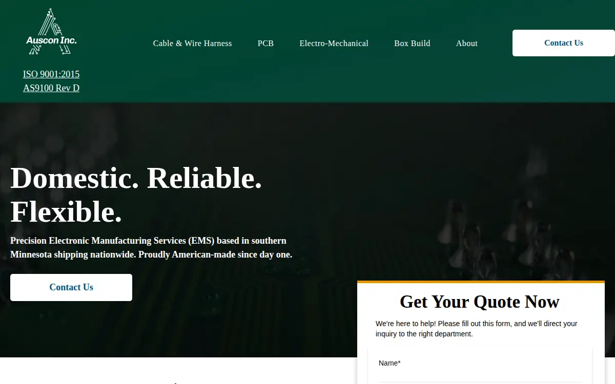 Homepage of Auscon INC
