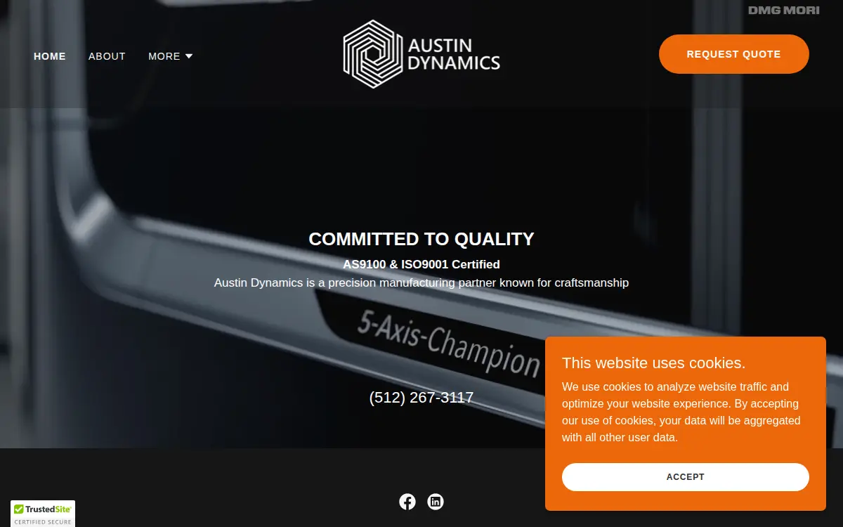 Homepage of Austin Dynamics, INC