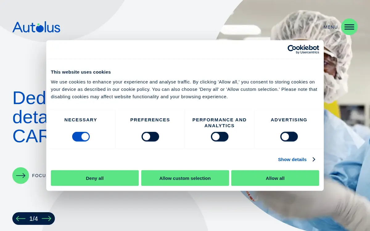Homepage of Autolus INC