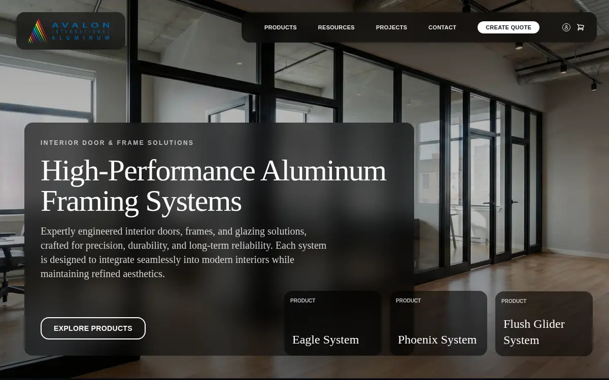 Homepage of Avalon International Aluminum LLC
