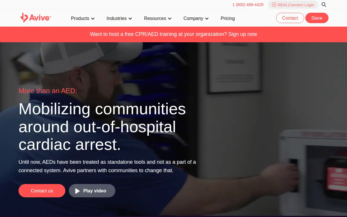 Homepage of Avive Solutions INC