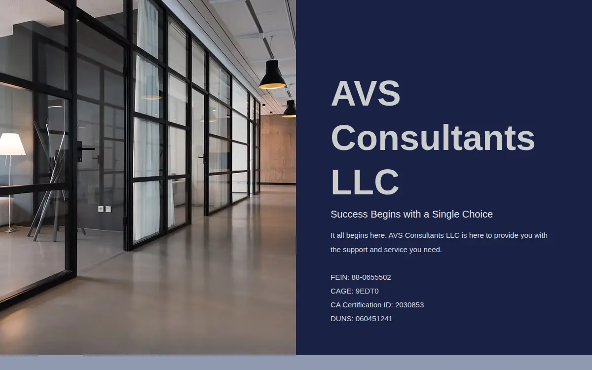 Homepage of Avs Consultants LLC