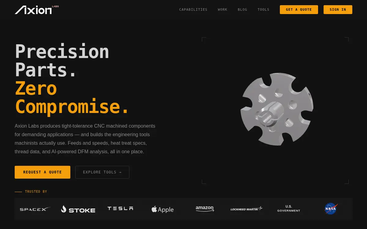 Homepage of Axion Labs INC