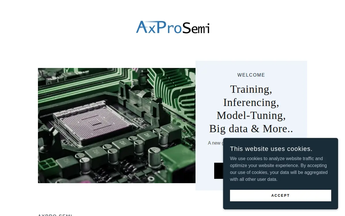 Homepage of Axpro Semi