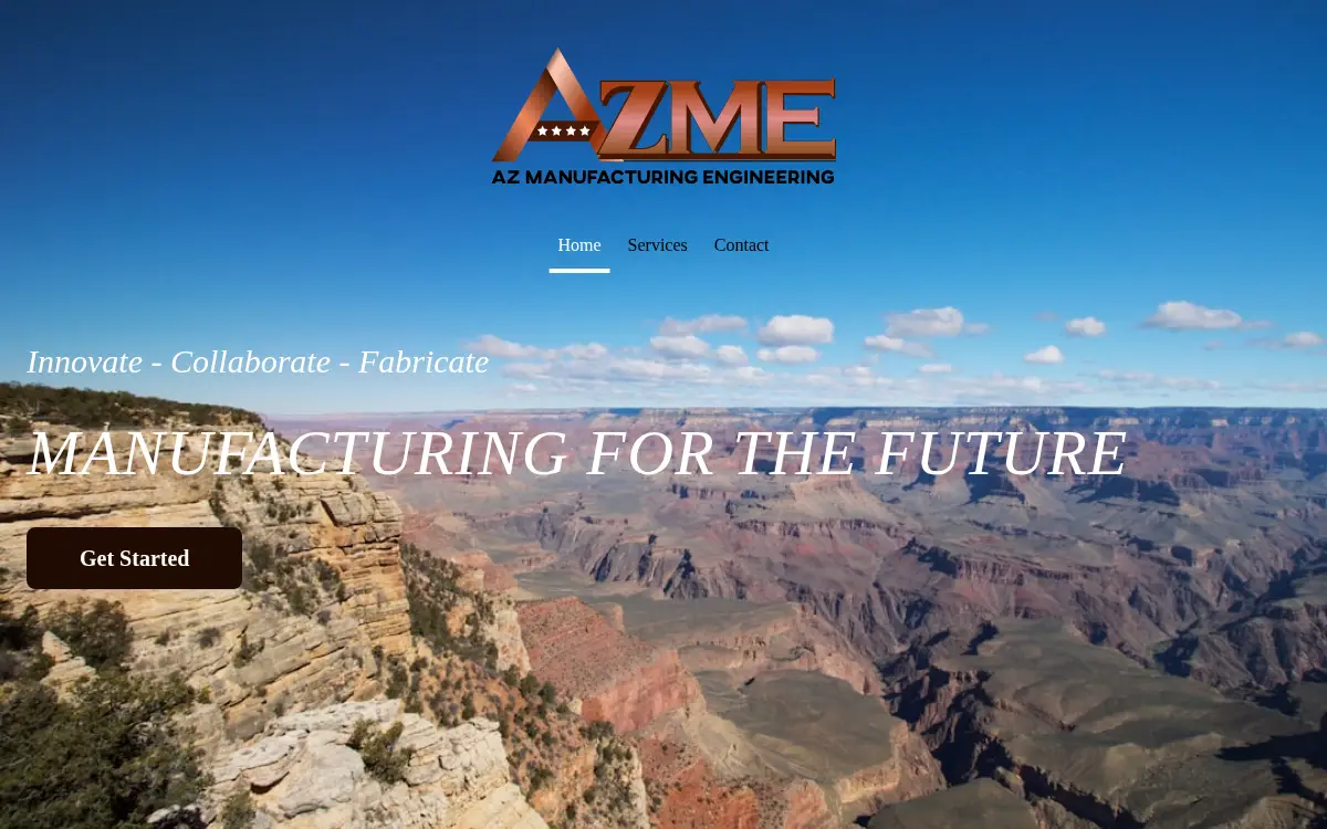 Homepage of Az Manufacturing Engineering, LLC