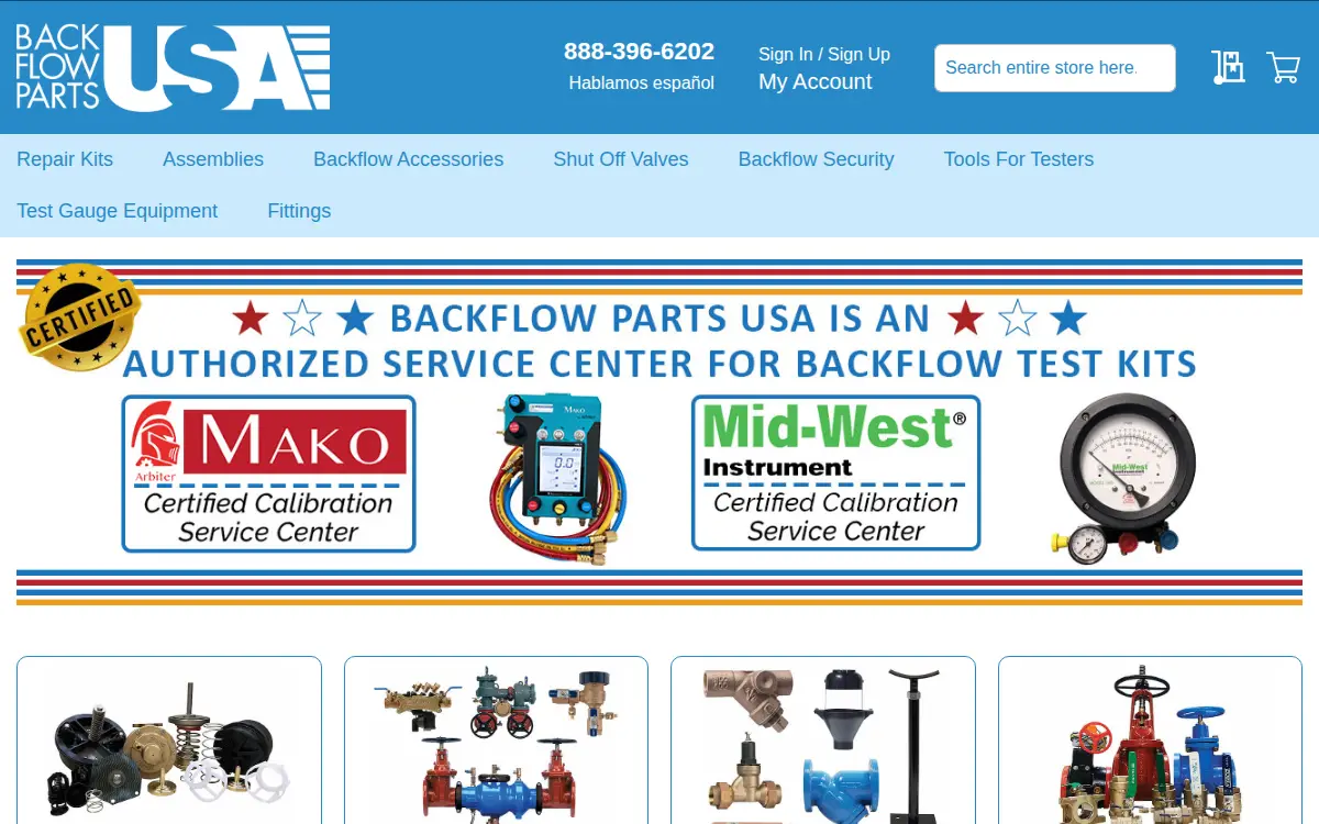 Homepage of Backflow Prevention Device Inspections INC