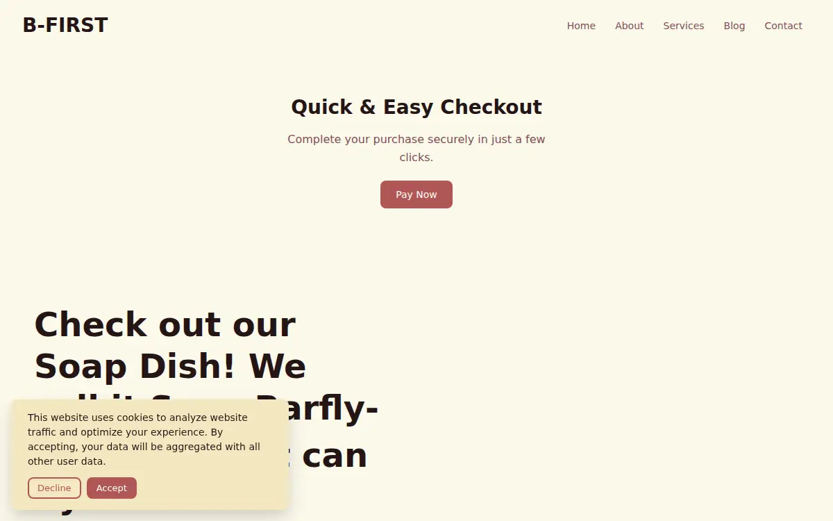Homepage of Bacon First LLC