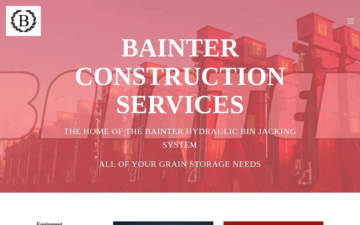 Homepage of Bainter Construction Company INC.