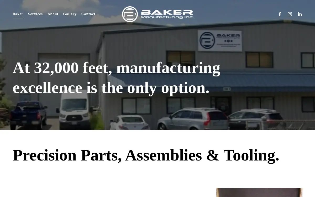 Homepage of Baker Manufacturing, INC.