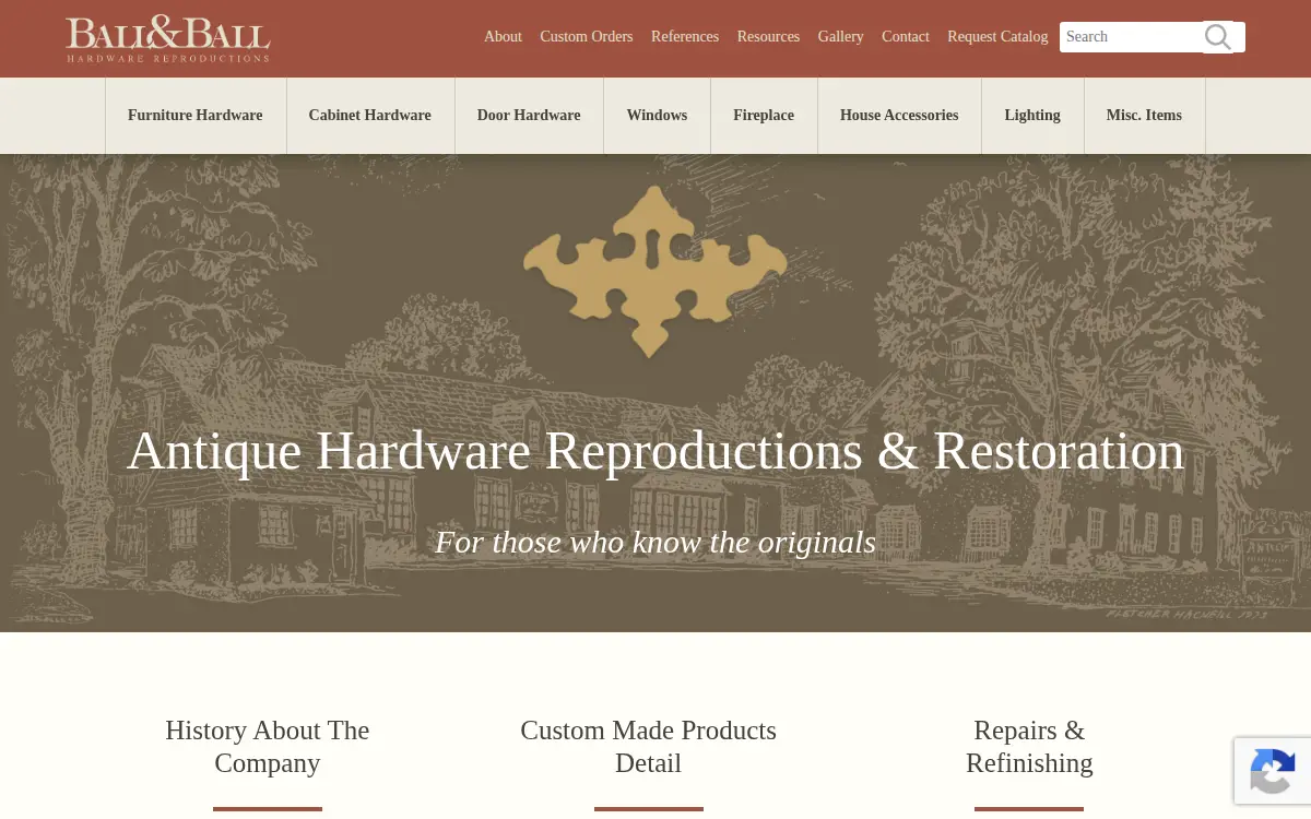 Homepage of Ball & Ball LLC