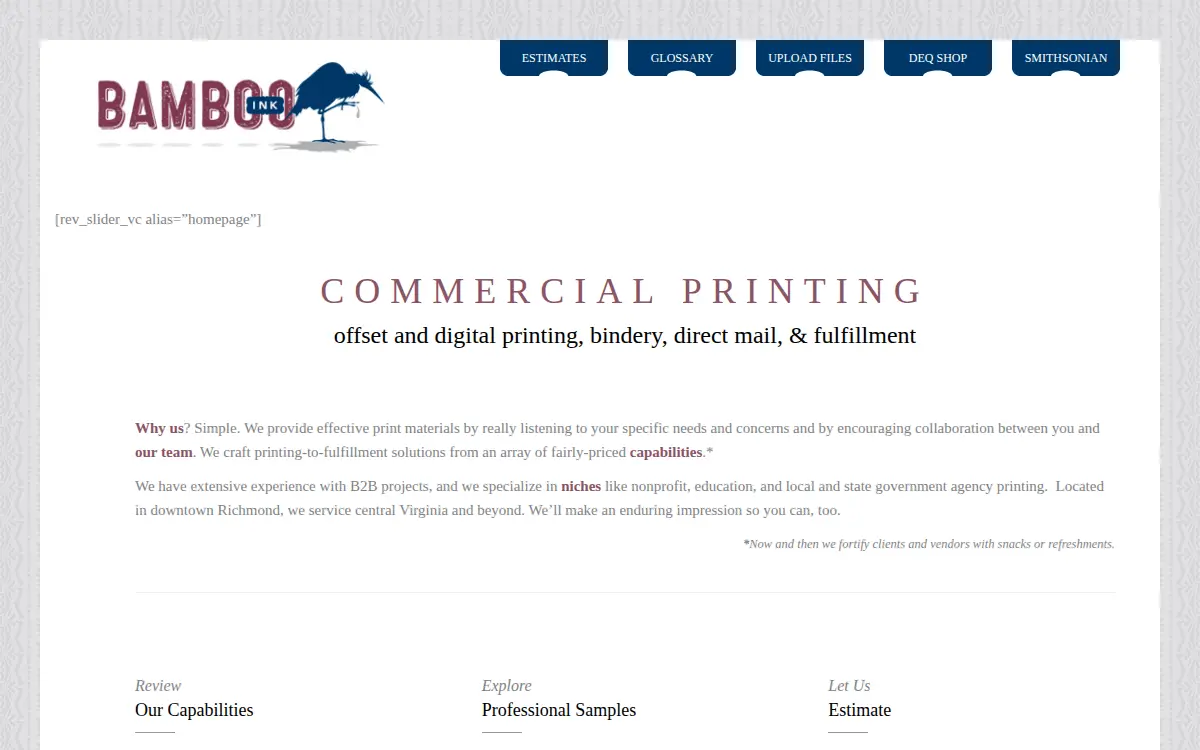 Homepage of Printnest, LLC