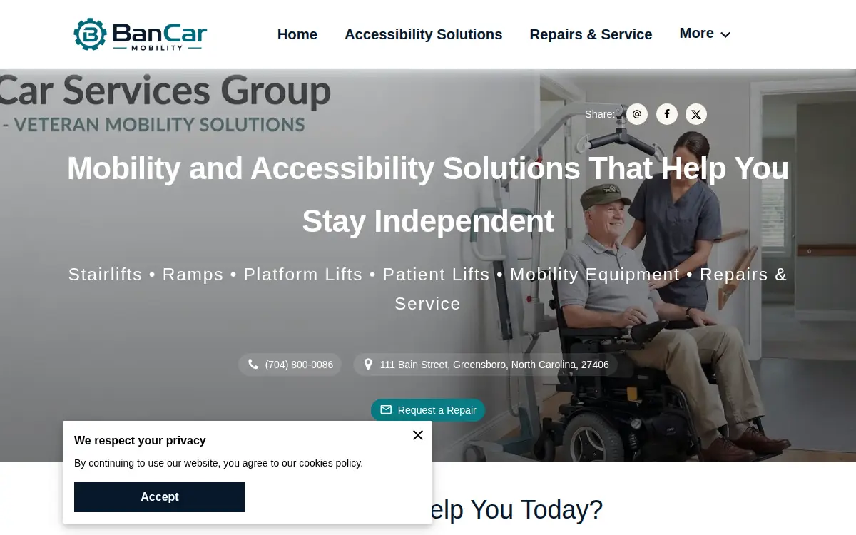 Homepage of Bancar Services Group LLC