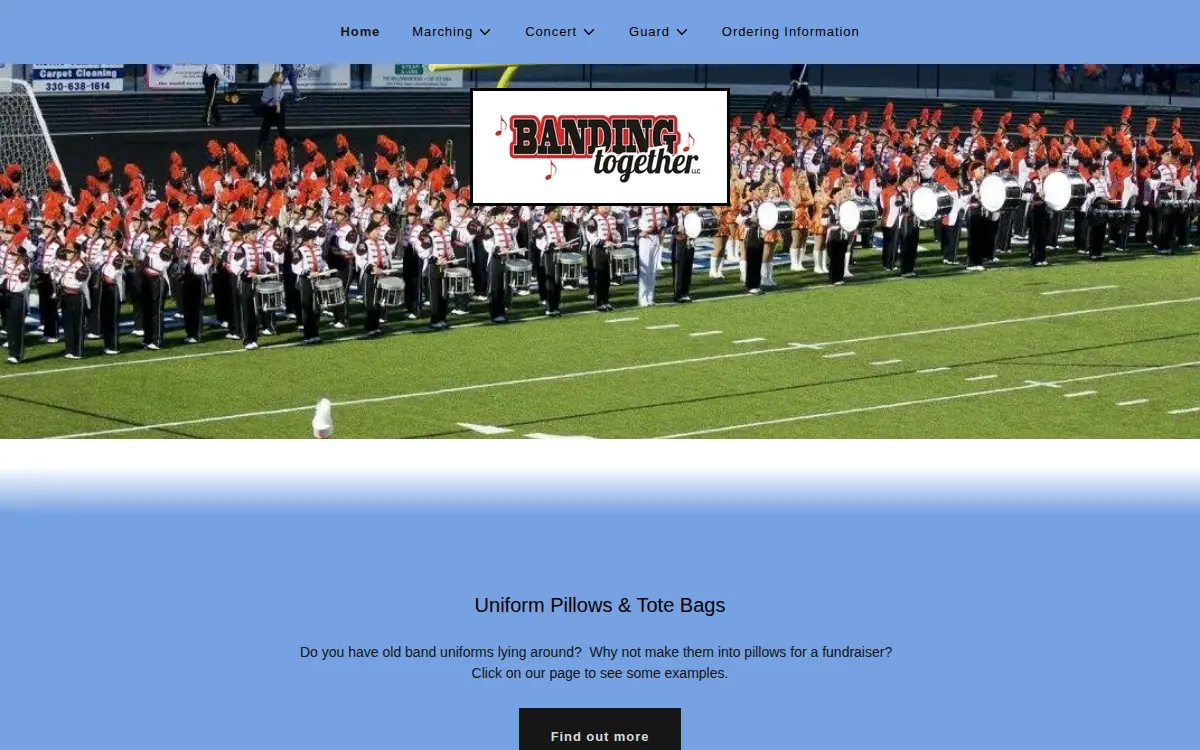 Homepage of Banding Together LLC