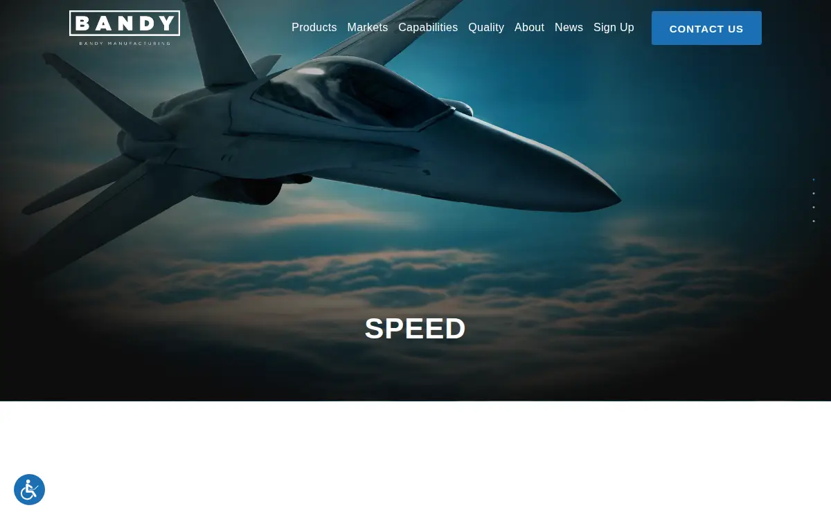 Homepage of Bandy Manufacturing LLC