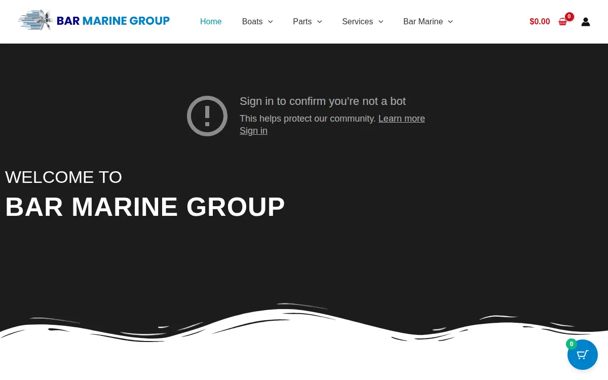 Homepage of Bar Marine Group, LLC