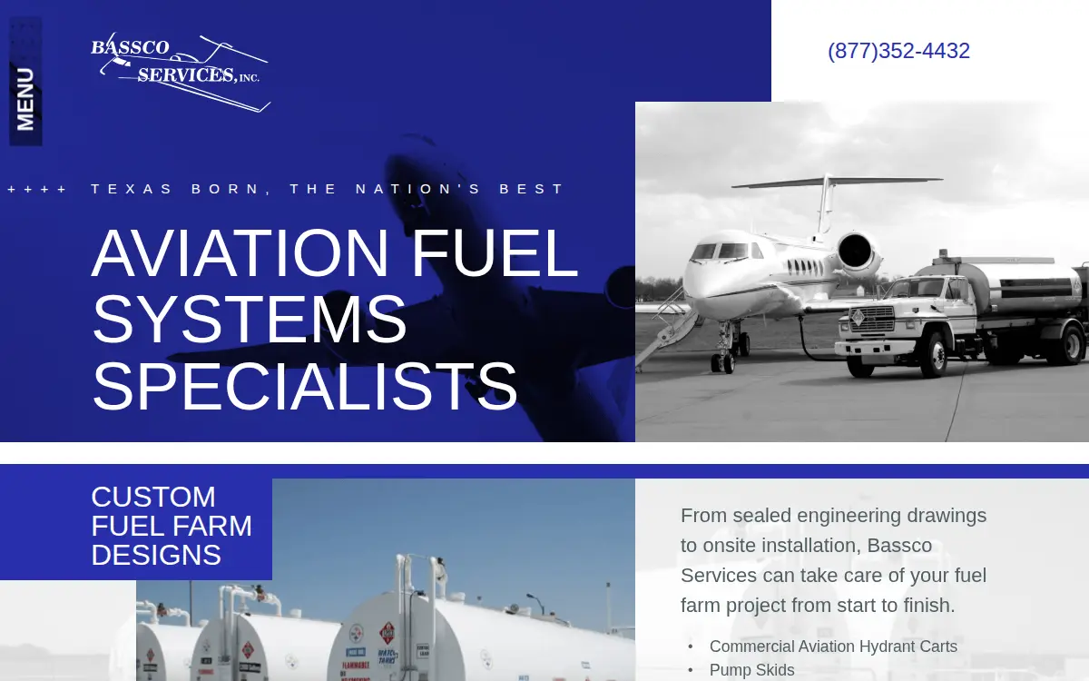 Homepage of Bassco Services, Incorporated