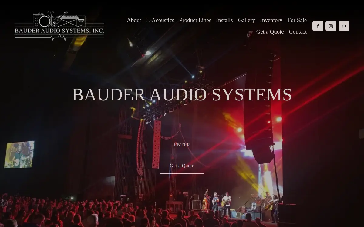 Homepage of Bauder Audio Systems INC