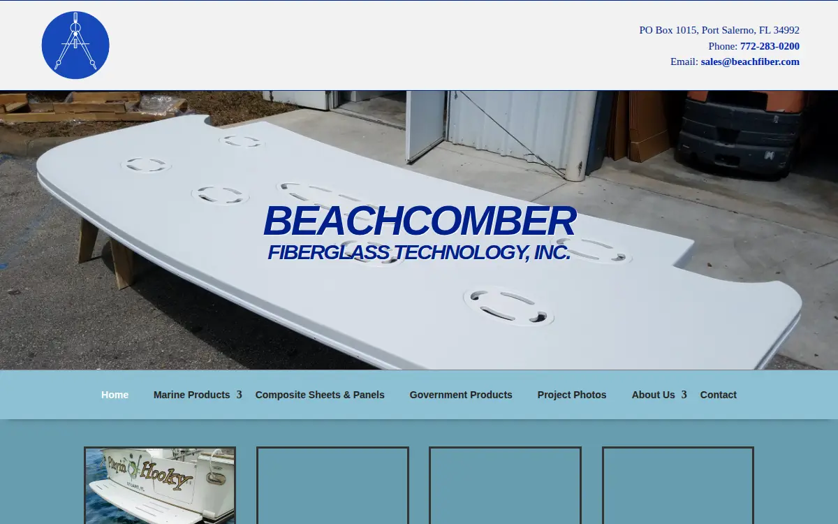Homepage of Beachcomber Fiberglass Technology INC