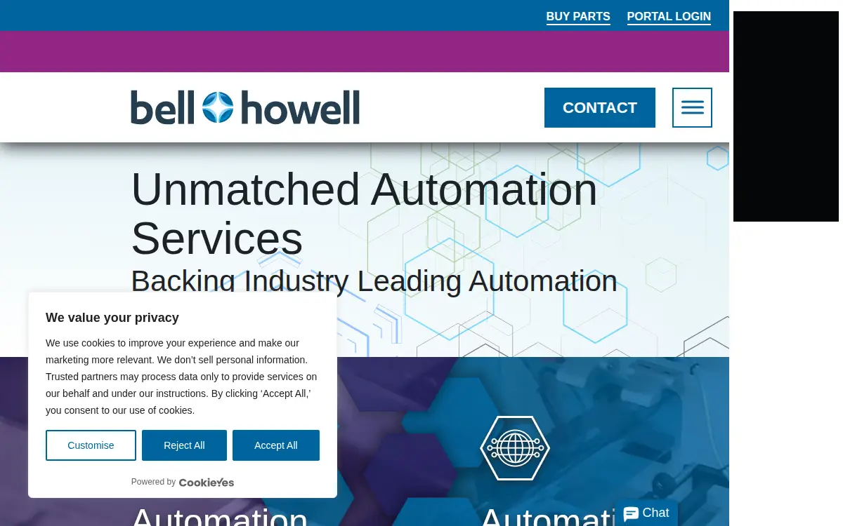 Homepage of Bell and Howell, LLC