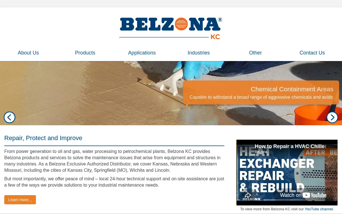 Homepage of Industrial Repair Technology, INC.