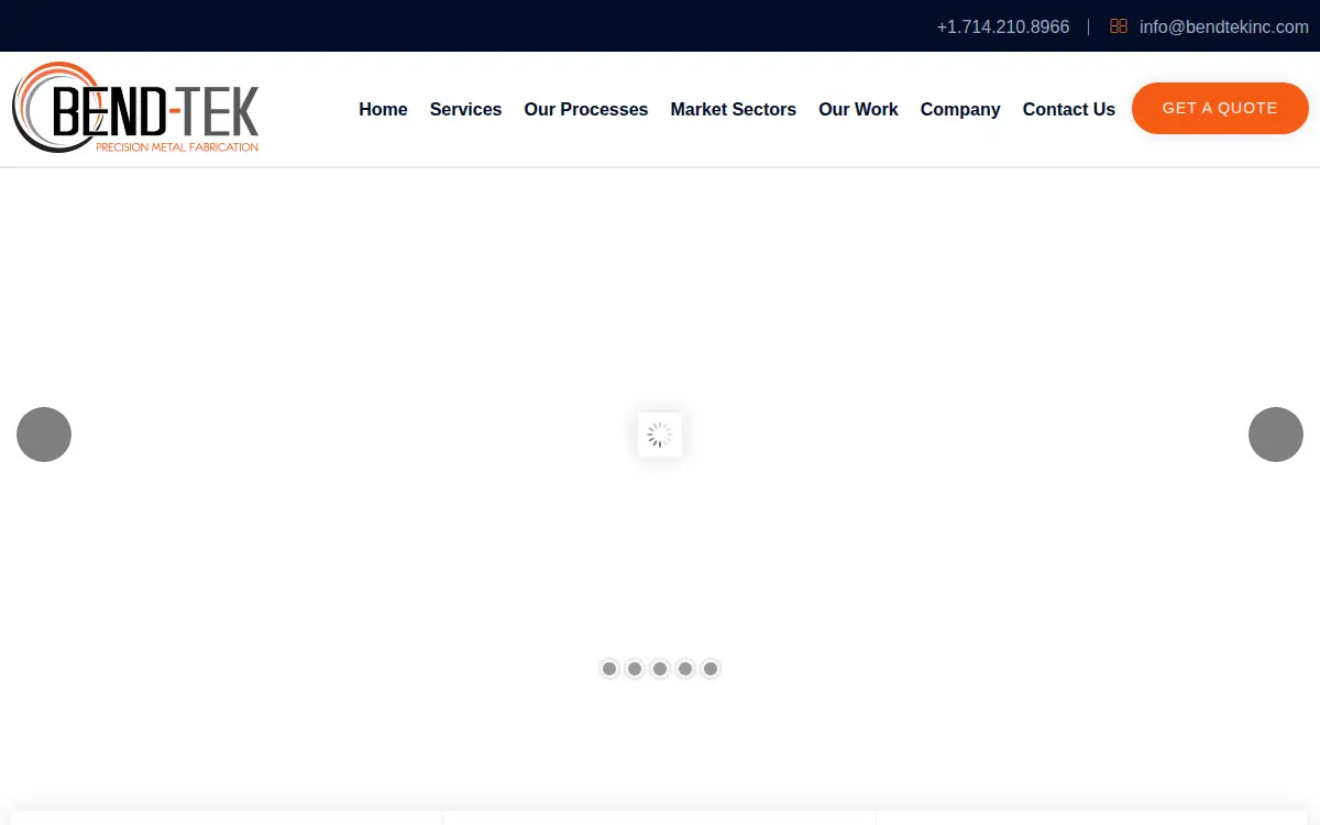 Homepage of Bend-tek, INC.