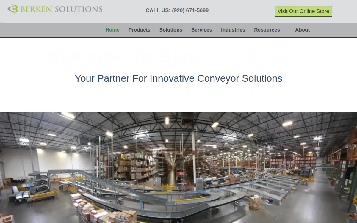 Homepage of Berken Solutions INC.