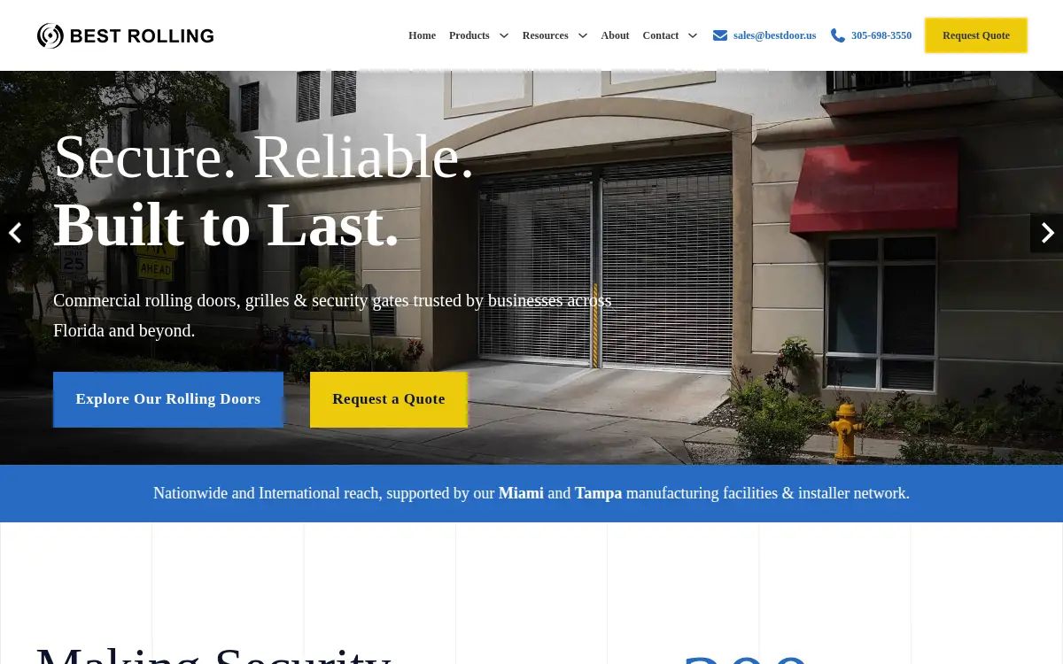Homepage of Best Rolling Manufacturer INC