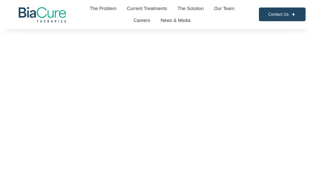 Homepage of Biacure Therapies, INC.