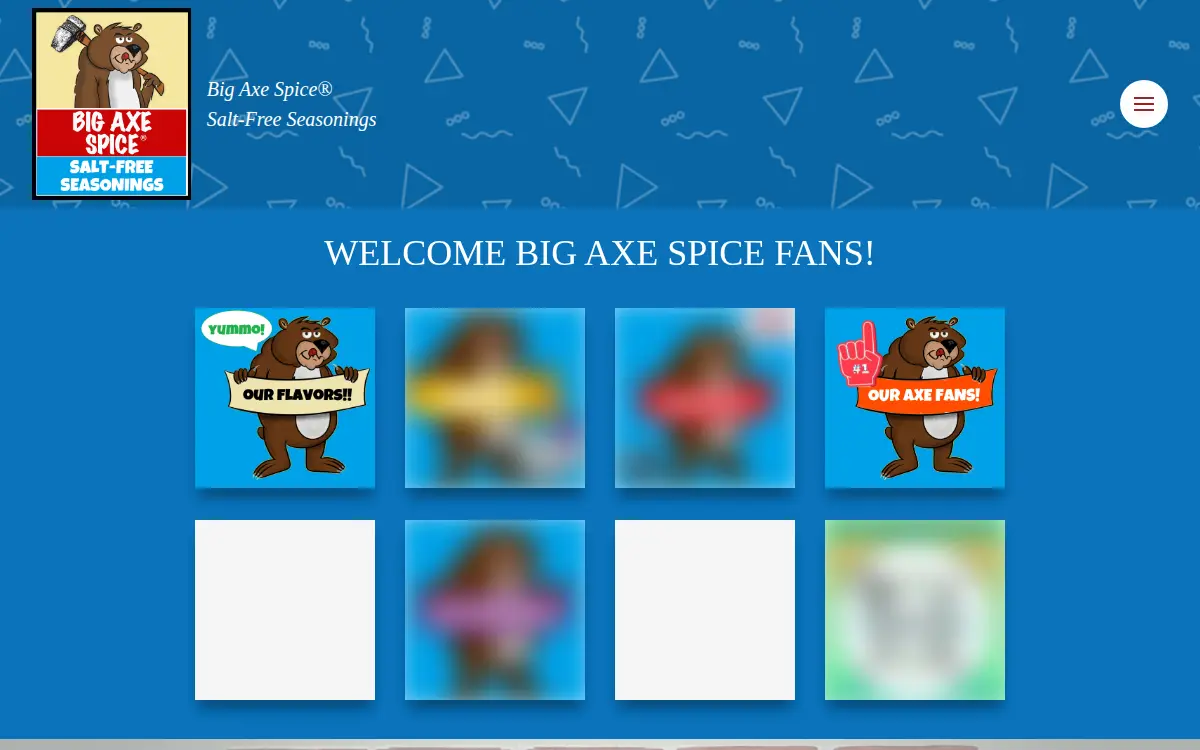 Homepage of Big Axe Spice, LLC
