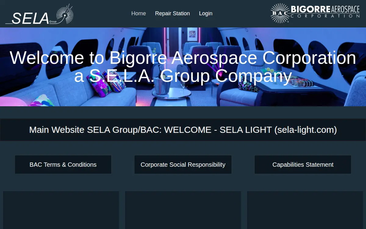 Homepage of Bigorre Aerospace Corporation