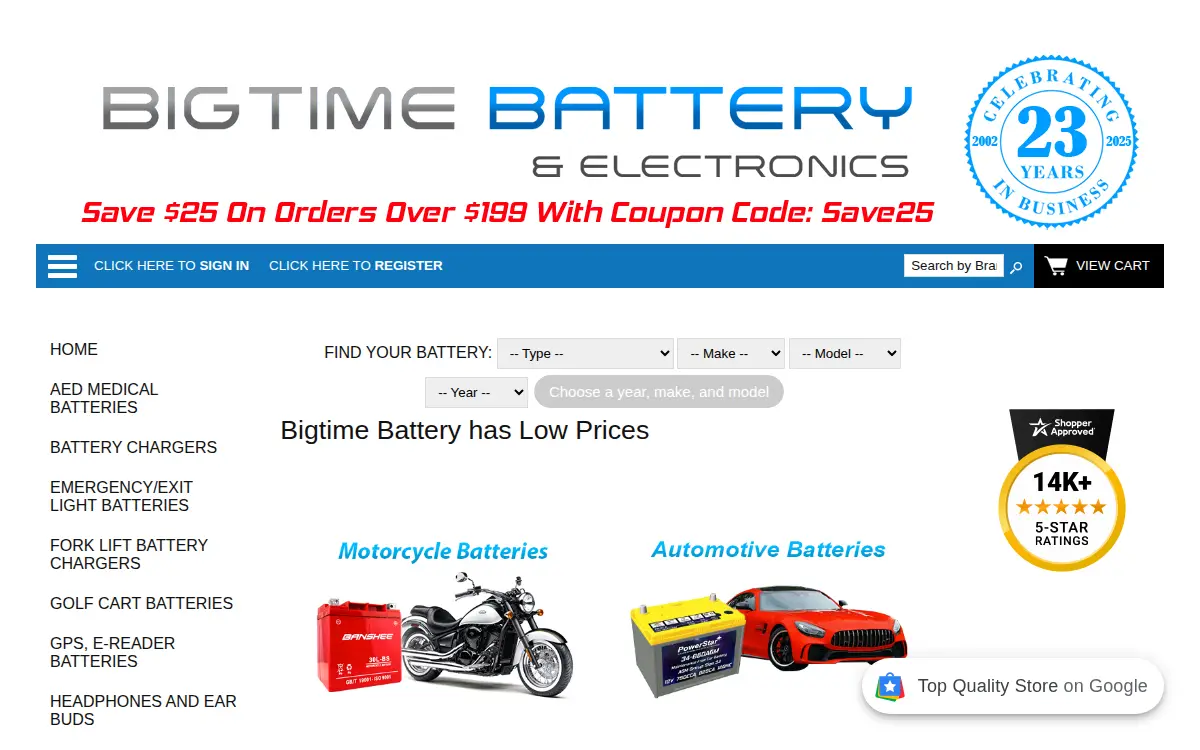 Homepage of Battery Jack INC