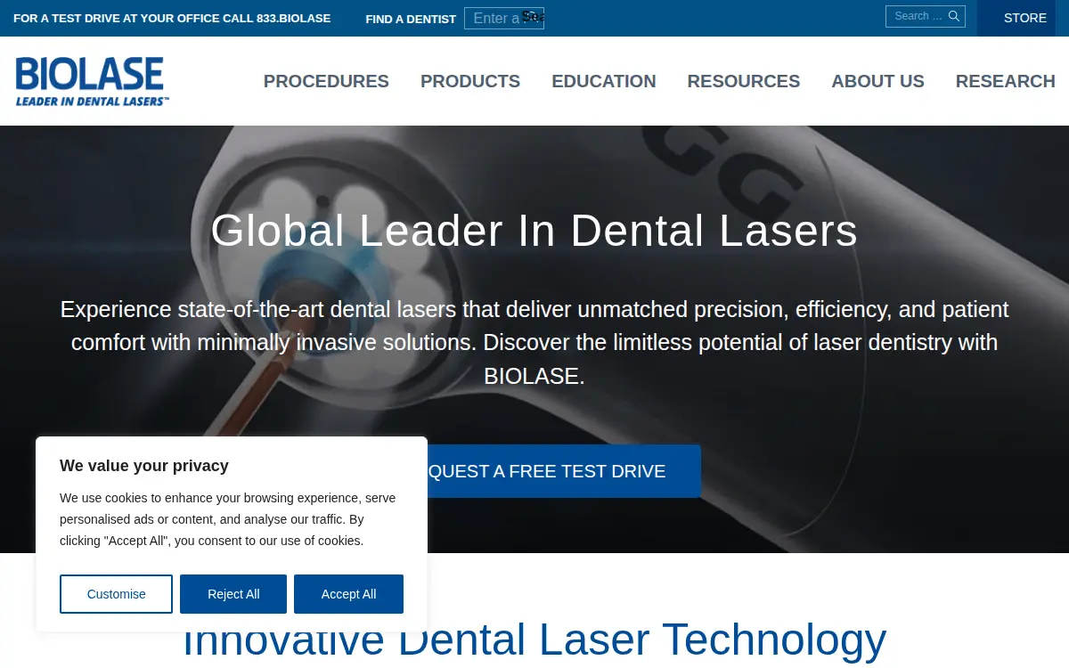 Homepage of Biolase Mg LLC