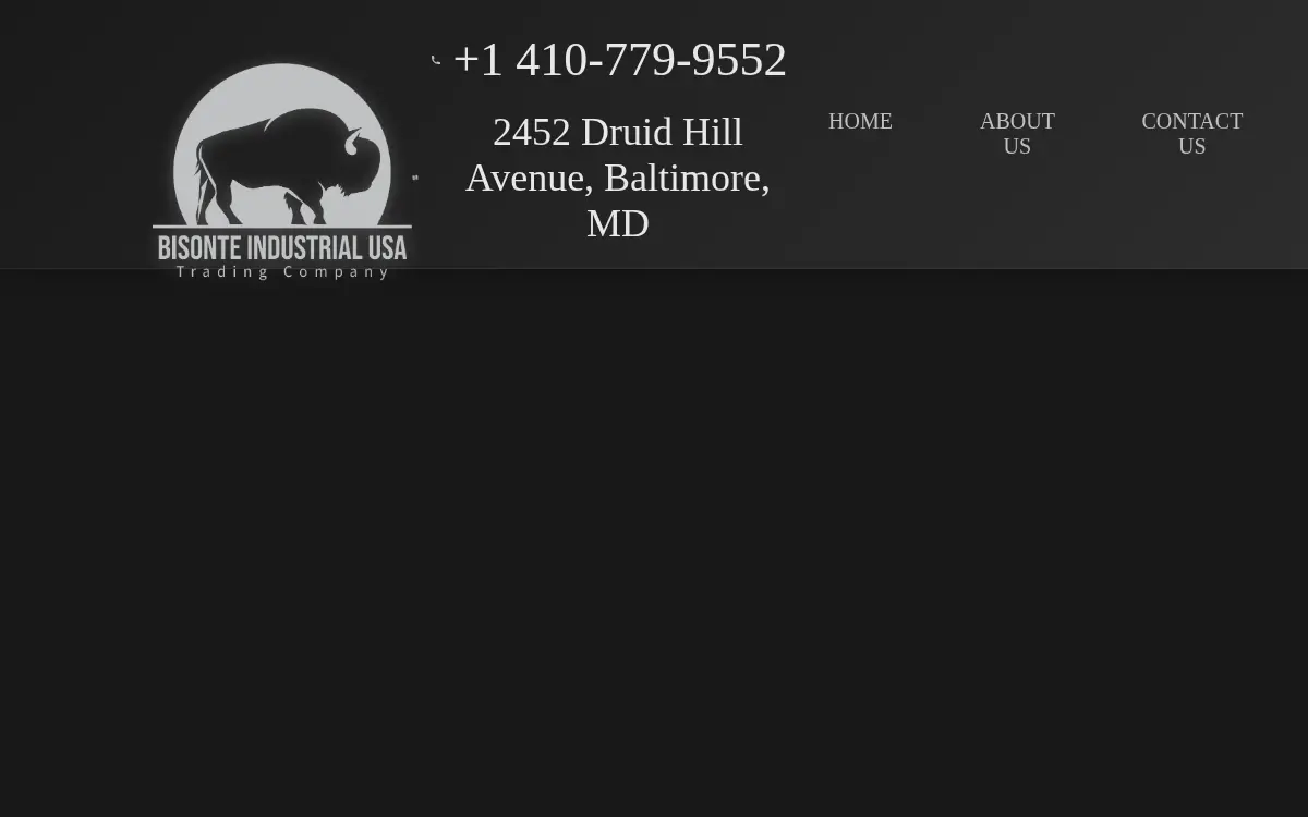 Homepage of Bisonte Industrial USA LLC