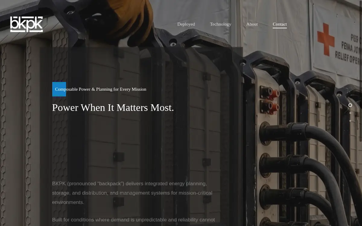Homepage of Bkpk, INC.