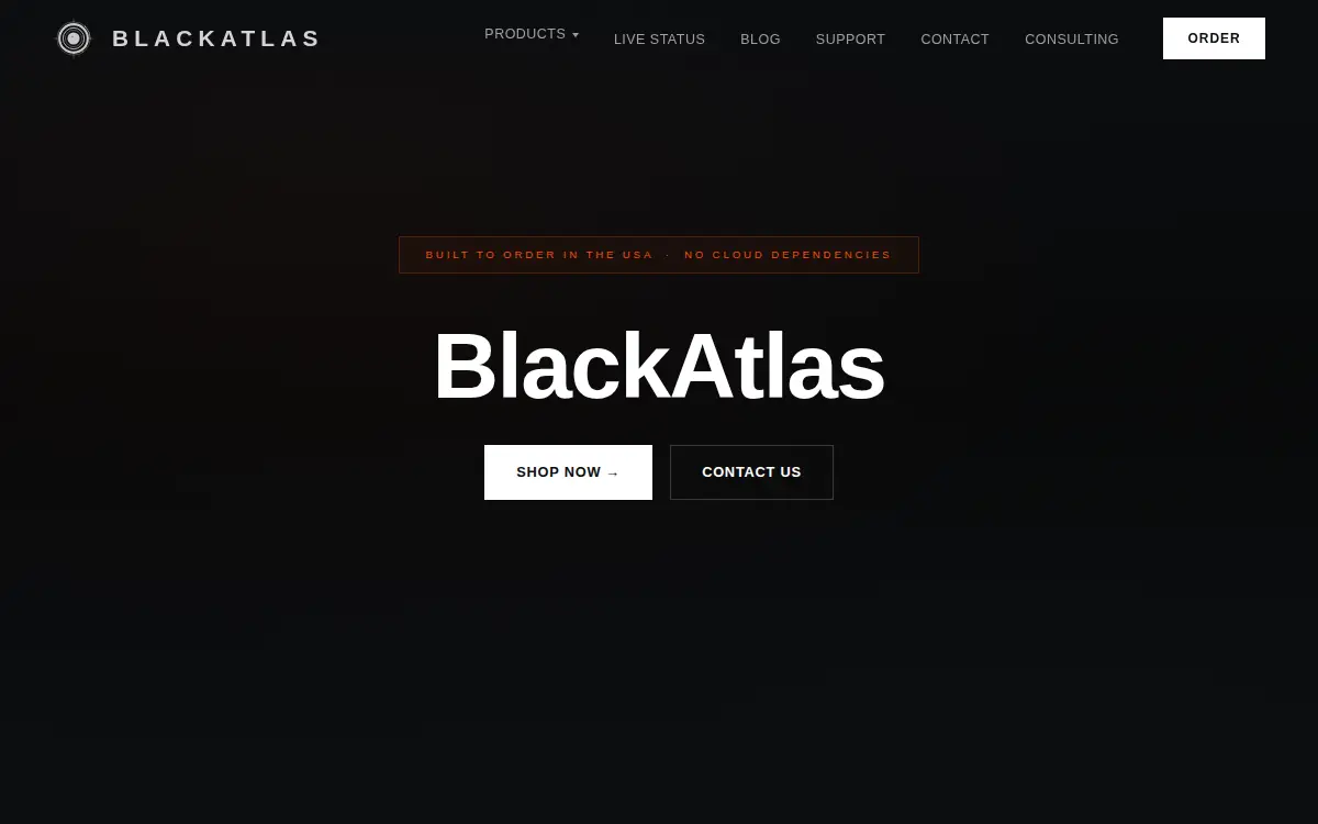 Homepage of Blackatlas LLC