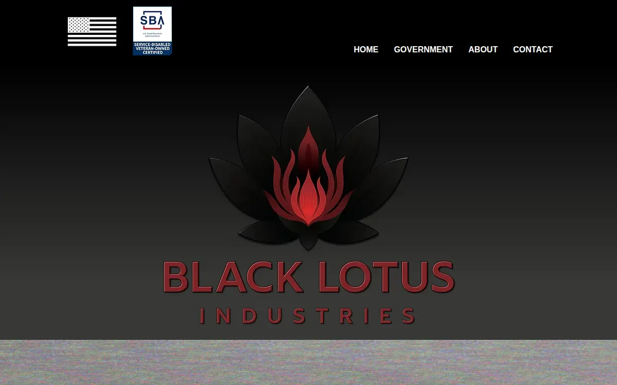 Homepage of Black Lotus Industries LLC
